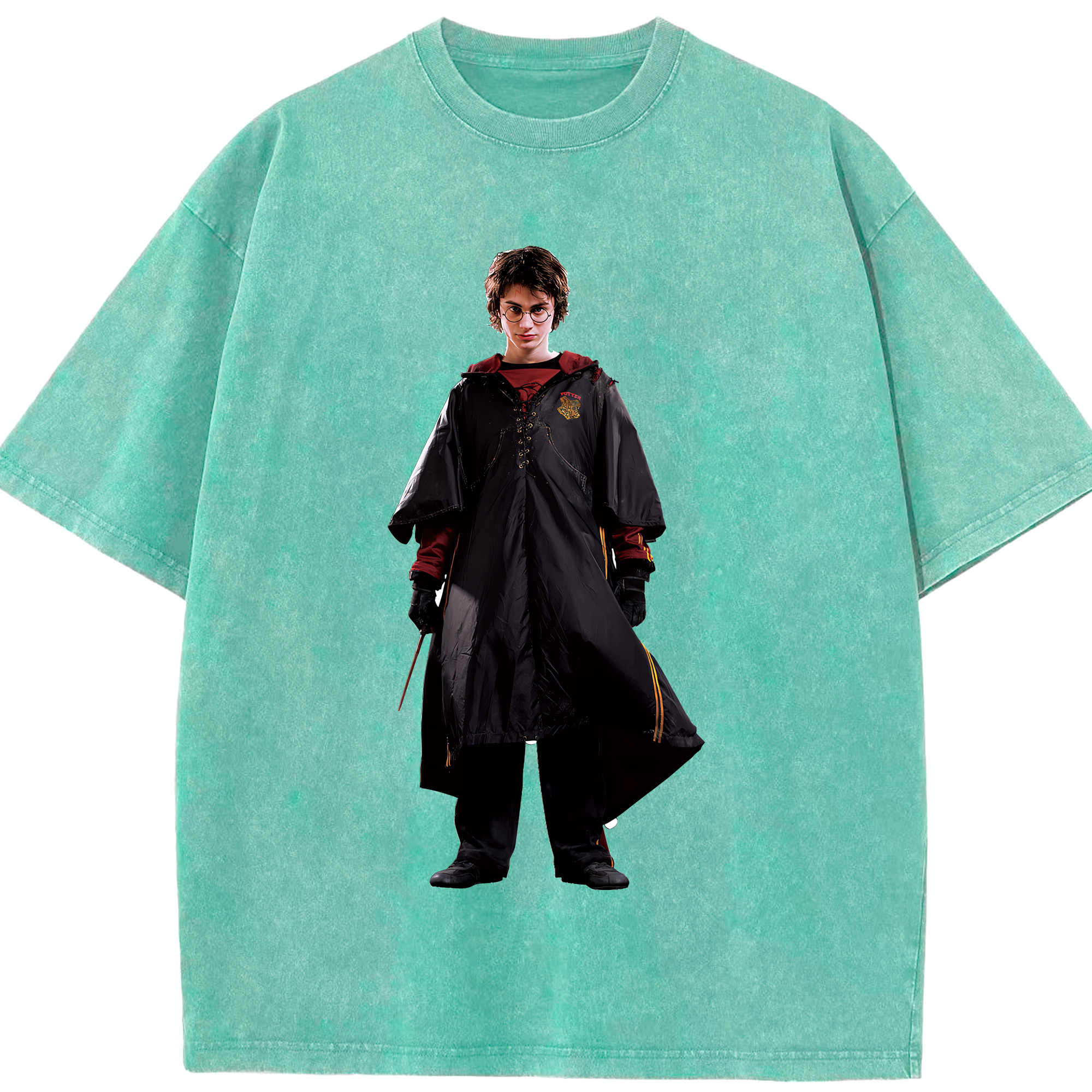 （画像用） Harry Potter ハリー・ポッターシリーズ 綿100% ヴィンテージ風 半袖Tシャツ（フロントプリント）
